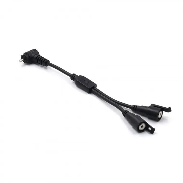 RCA angle male to 2 female with lock splitter cable