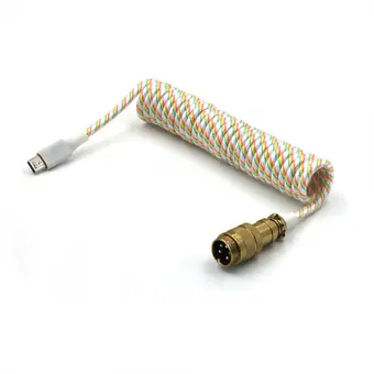 usb c gx16 5pin 4pin keyboard cable double sleeve wire techflex usb cable