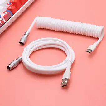 gx16 gx12 mini xlr yc8 aviator connector cable usb c coiled Mechanical keyboard cable