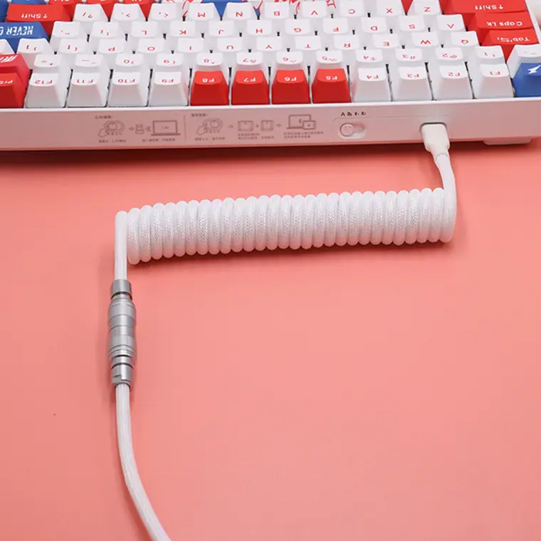 gx16 gx12 mini xlr yc8 aviator connector cable usb c coiled Mechanical keyboard cable
