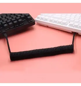 usb c to type c micro mini usb coiled cable usb fast data keyboard cable view 2