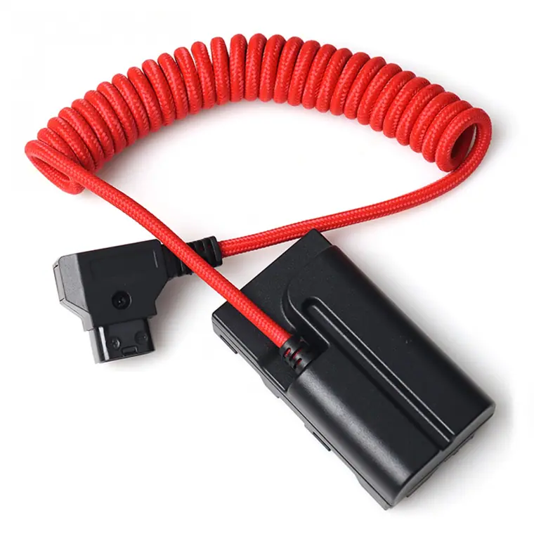 D tap 10A male coiled cable Anton Bauer V-mount Battery Male 4-Port Female D-Tap Power Splitter switch Cable