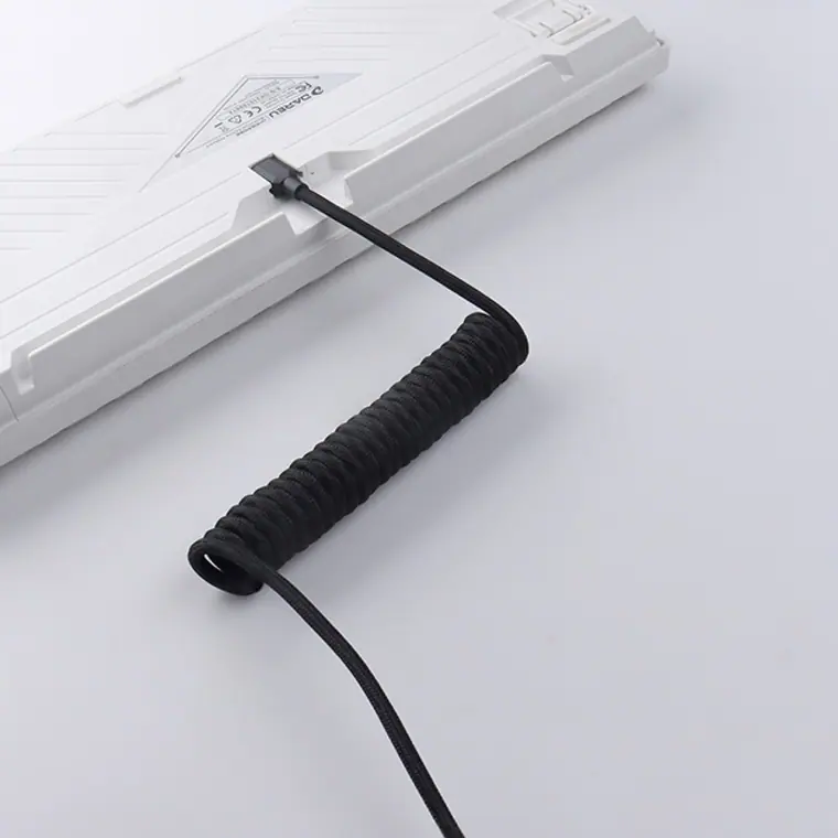 type c spring spiral usb cable mechanical keyboard coiled cable coiled type c usb mechanical cable