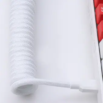 type c spring spiral usb cable mechanical keyboard coiled cable coiled type c usb mechanical cable view 2