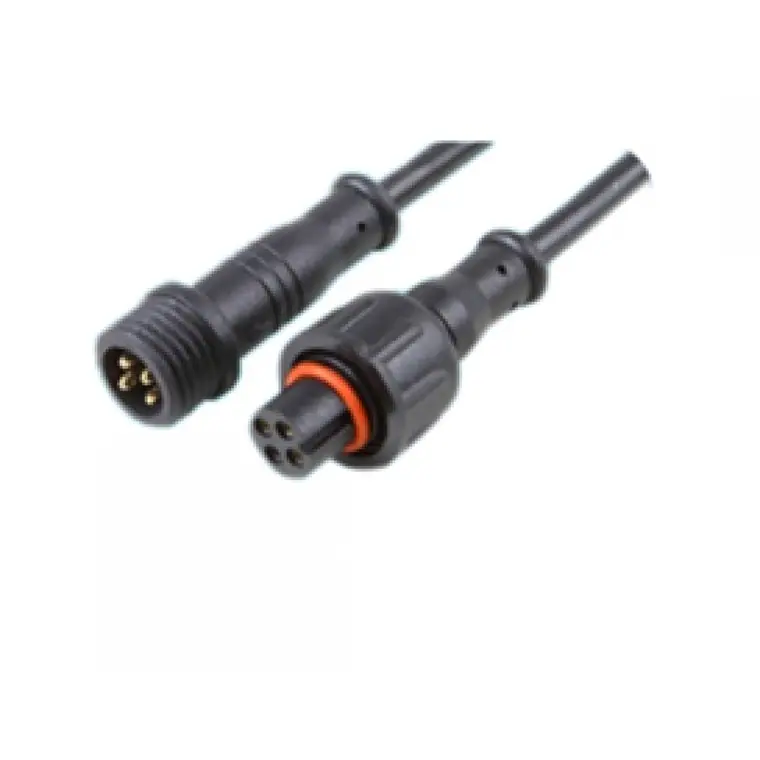 50cm length male to female 4-pin IP65 waterproof connector cable
