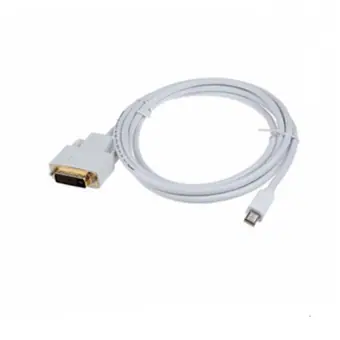 6 Feet White Male to Male Mini DP Display Port to DVI Cable