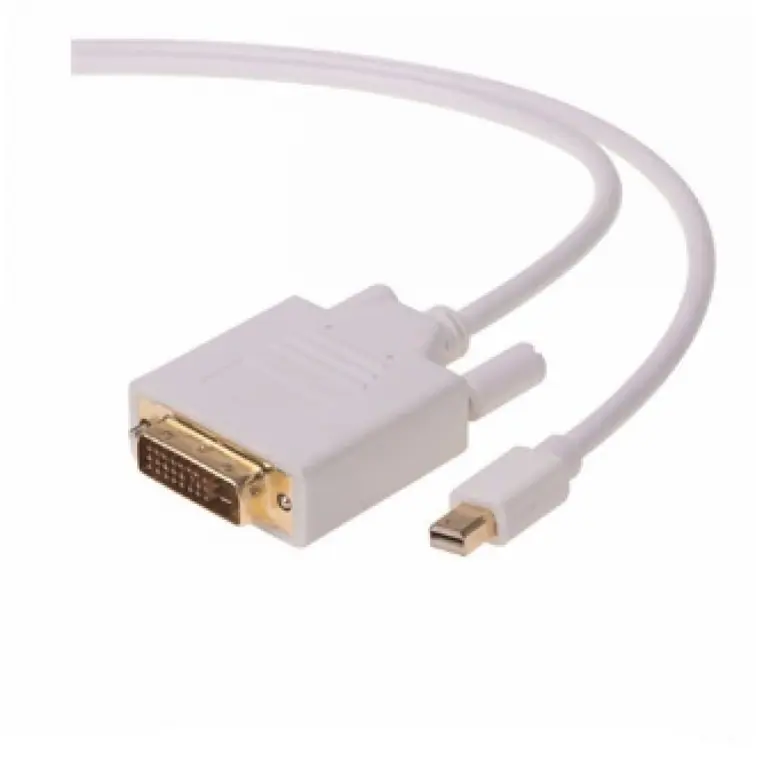 6 Feet White Male to Male Mini DP Display Port to DVI Cable