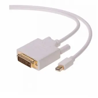 6 Feet White Male to Male Mini DP Display Port to DVI Cable view 2