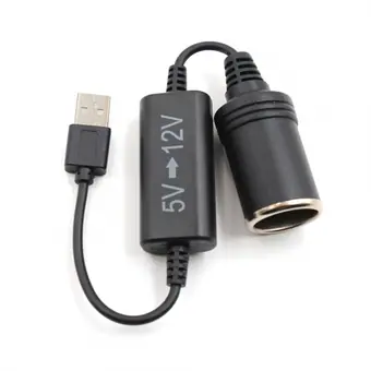 dc5521 Female 5V to 12V Step Up Voltage USB to DC Converter for Car Cigarette Lighter view 3