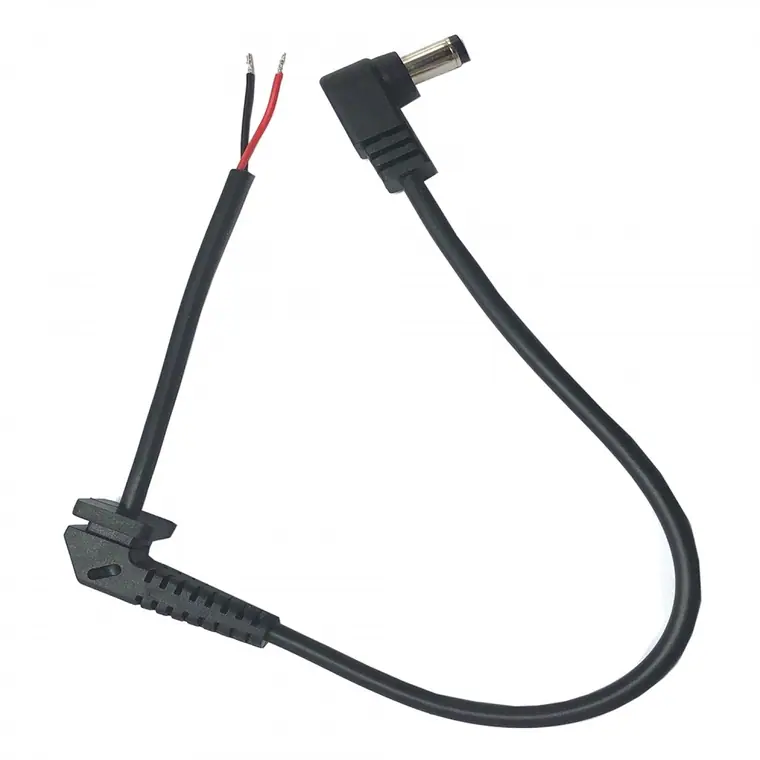dc angle d male to open end cable