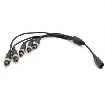 DC5521 FEMAL TO 5 DC5521 MALE WITH screw spllitter cable, locking cable view 2