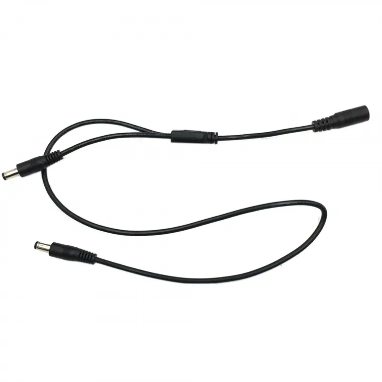 dc5.5*2.5 female to 2 dc5.5*2.5 male splitter cable