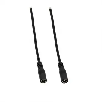 dc5.5*2.1mm female to open end cable ul2468 18AWG*2F length 17cm black color