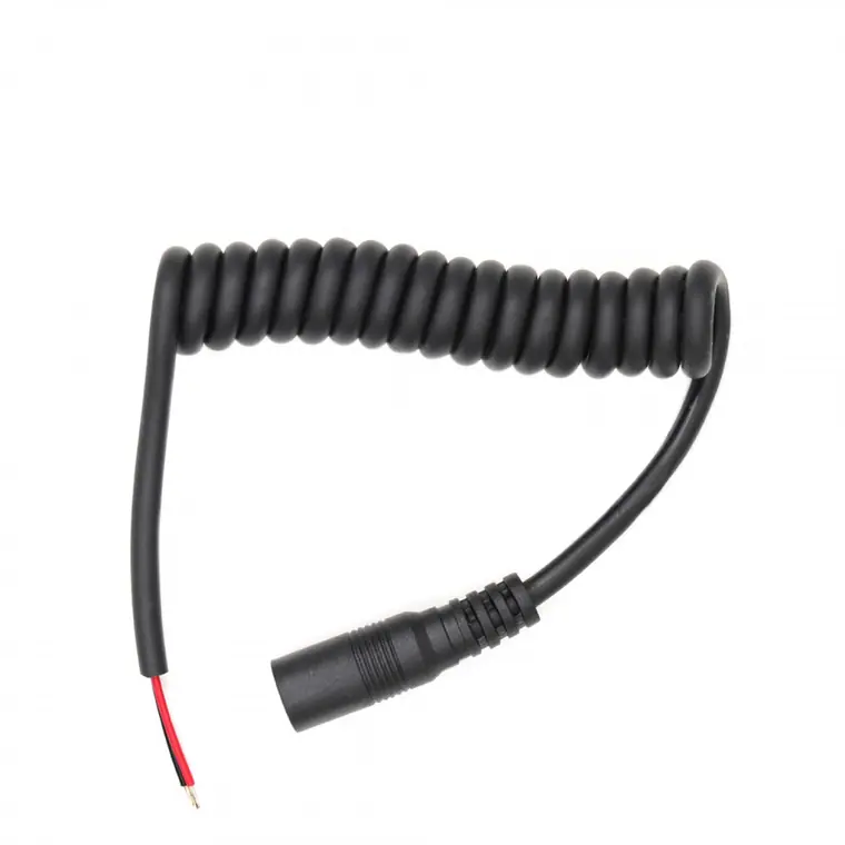 dc5.5*2.1mm female to open end spring cable