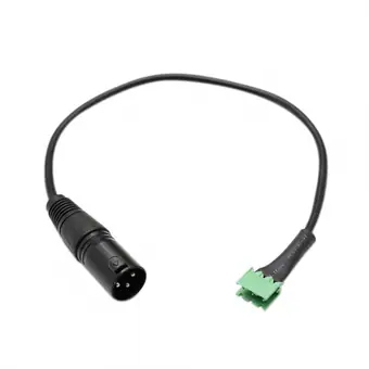 BLACK PVC XLR3pin male to EX2EDG-5.08 3pin female cable