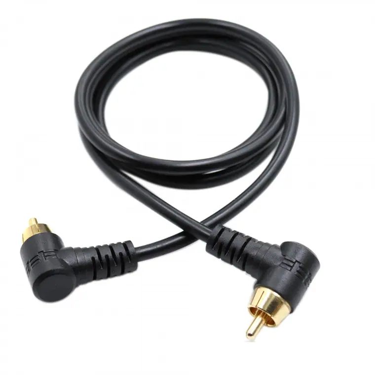 RCA Gold-plated head angle male to male Tattoo Clip Cord Cable