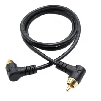 RCA Gold-plated head angle male to male Tattoo Clip Cord Cable view 2