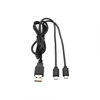 USB male to 2 micro round wire charge cable