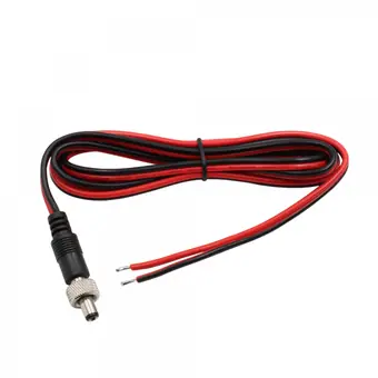 dc5.5*2.5mm male with screw to open red black wire cable