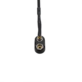dc3.5*1.35mm angle male to 9v snap hard shell cable view 2