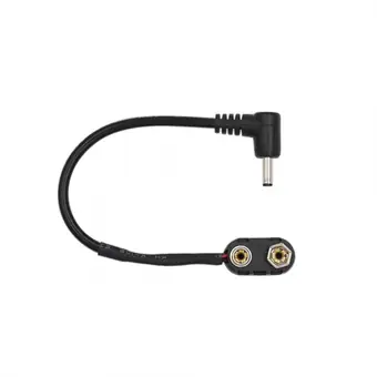 dc3.5*1.35mm angle male to 9v snap hard shell cable