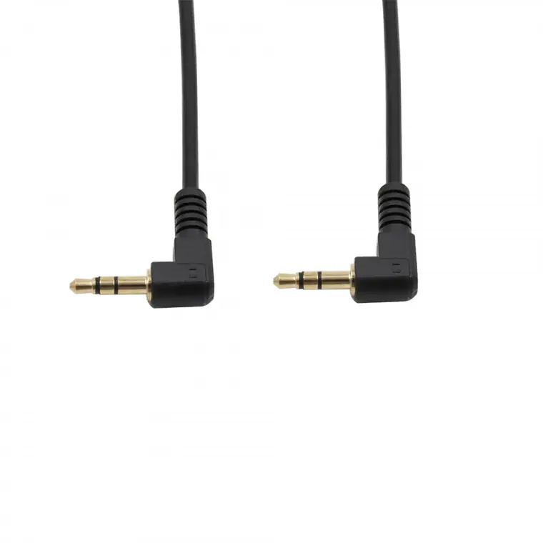 3.5mm angle male to male stereo gold head cable Audio cable for audio equipment