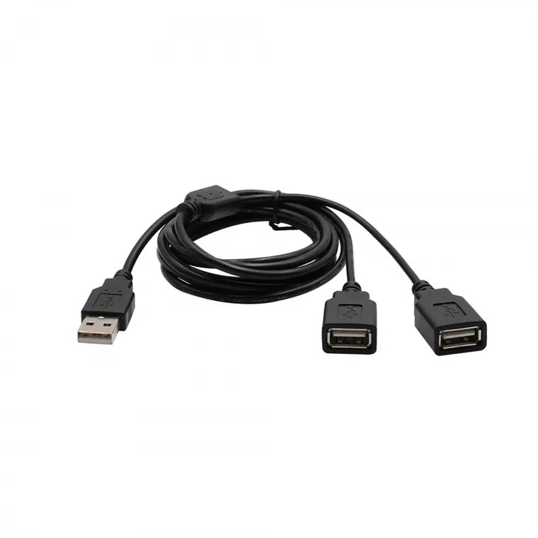 USB male to 2 female splitter charger cable 1.7M split line 11cm