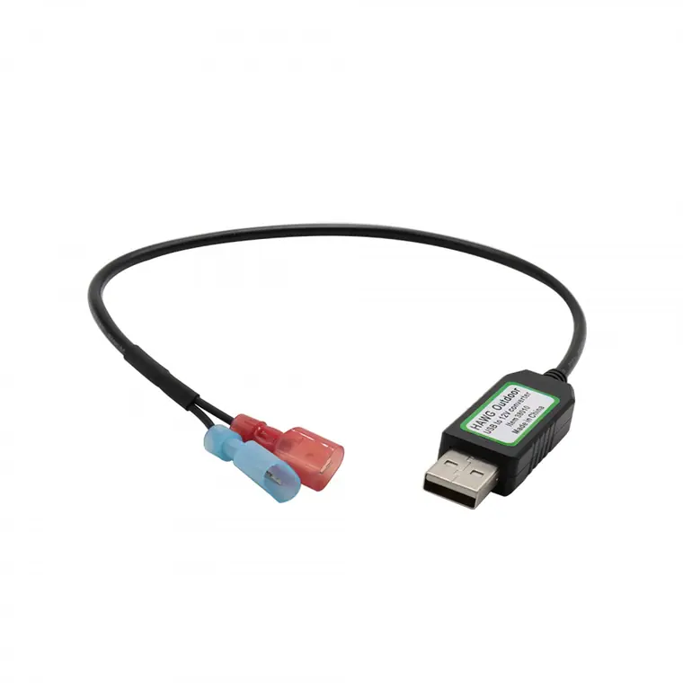 USB 5v to 12v 6.3mm 250 terminal step up custom logo cable