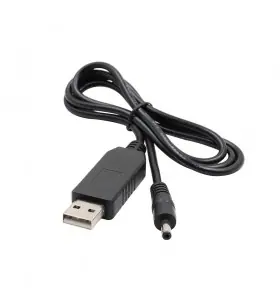 USB 5v to12vdc jack3.5*1.35mm male step up Converter Power Cable balck pvc