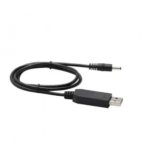 USB 5v to12vdc jack3.5*1.35mm male step up Converter Power Cable balck pvc view 2