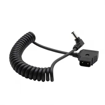 dc5.5*2.5mm angle male to d-tap male spring cable