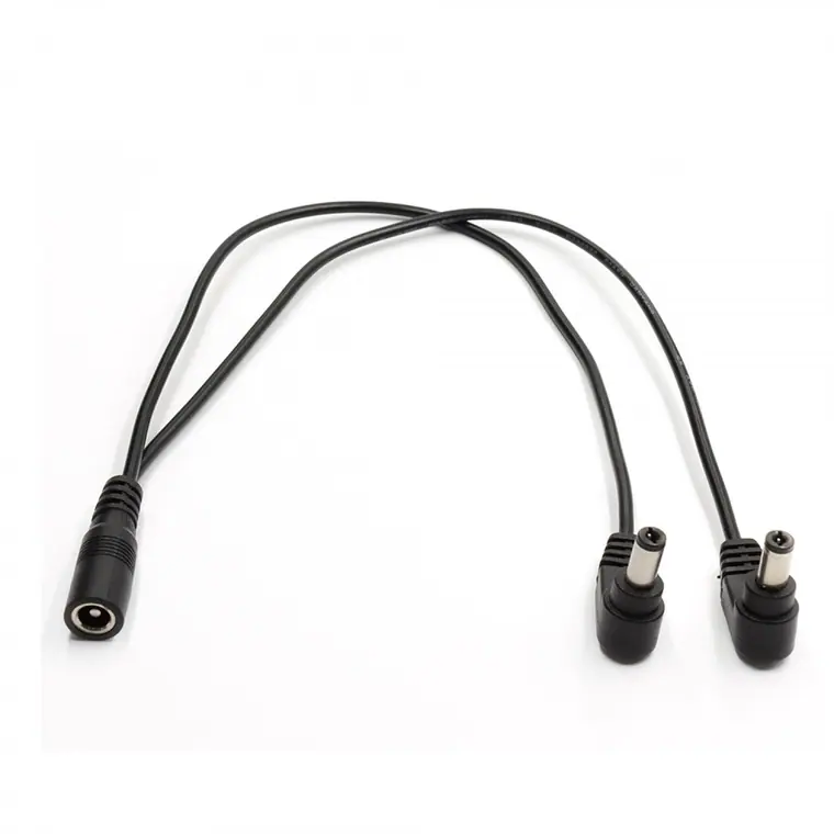 dc5.5*2.1 female to 2 angle male splitter cable Copper Electric Cable