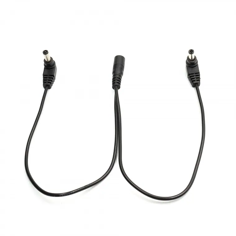 dc5.5*2.1 female to 2 angle male splitter cable Copper Electric Cable