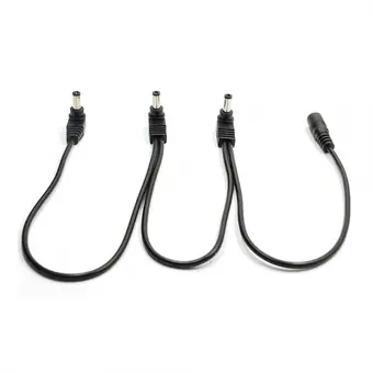 dc5.5*2.1 female to 3 angle male 3Way Pedal Power Daisy Chain Cable Splitter view 2
