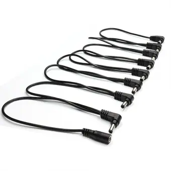 Tensile bending dc5.5*2.1 female to 8 angle male 8Way Pedal Power Daisy Chain Cable Splitter