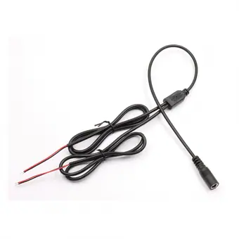best selling dc5521 female to 2 bare splitter black cable heat-resistant view 2