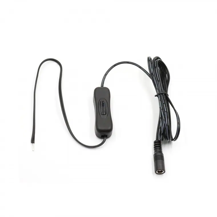 dc5.5*2.1 female to open with 304 switch cable current stabilization