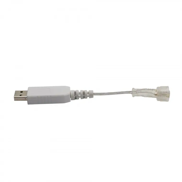 Tensile bending usb 5v to 12v M12 2pin female transparent cable