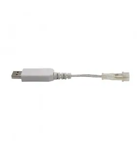 High tenacity usb 5v to 12v M12 2pin male transparent cable