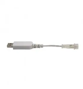 High tenacity usb 5v to 12v M12 2pin male transparent cable