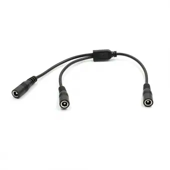 DC 5.5*2.5 mm extension female to 2 Female y Splitter Cable LED cable
