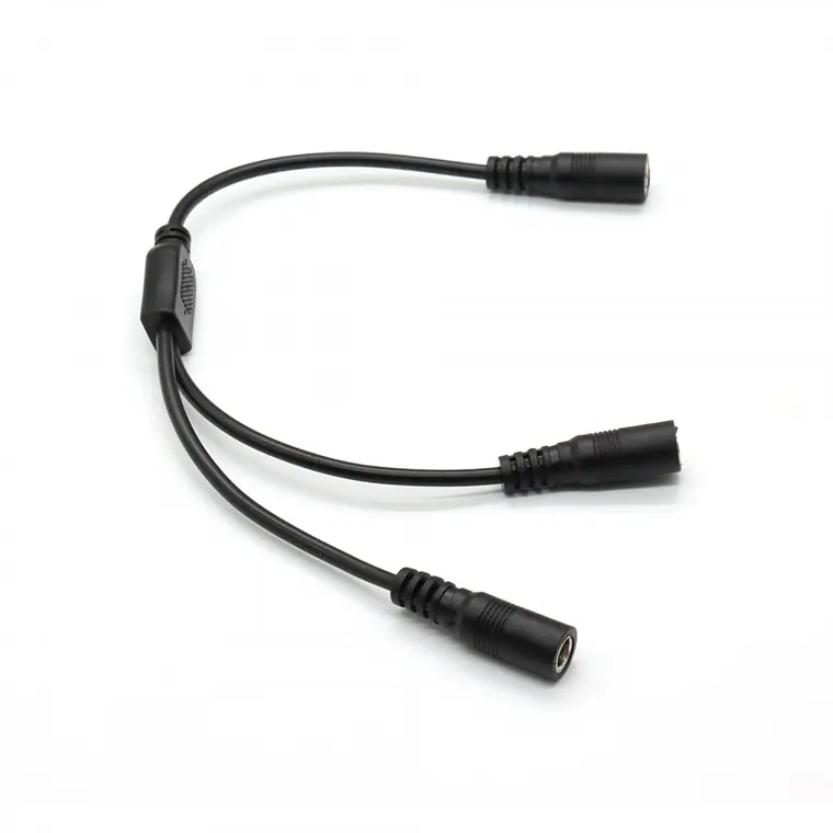 DC 5.5*2.5 mm extension female to 2 Female y Splitter Cable LED cable