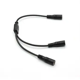 DC 5.5*2.5 mm extension female to 2 Female y Splitter Cable LED cable view 2