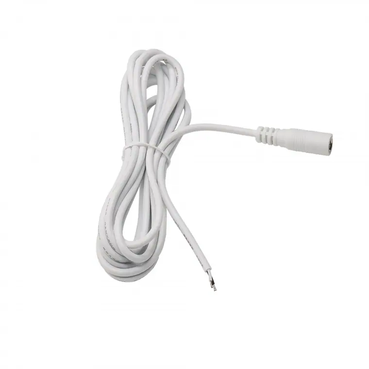 DC 5.5*2.1mm female to open/pigtail OEM UL2464 extension dc 5521 cable cord
