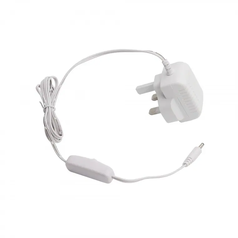 LED Driver to dc3.5*1.35male with 501 switch White with black stripes cable adapter