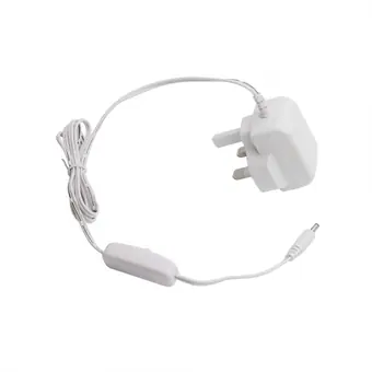 LED Driver to dc3.5*1.35male with 501 switch White with black stripes cable adapter view 2