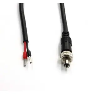 dc5.5*2.1mm male with screw to Tube type terminal cable view 2