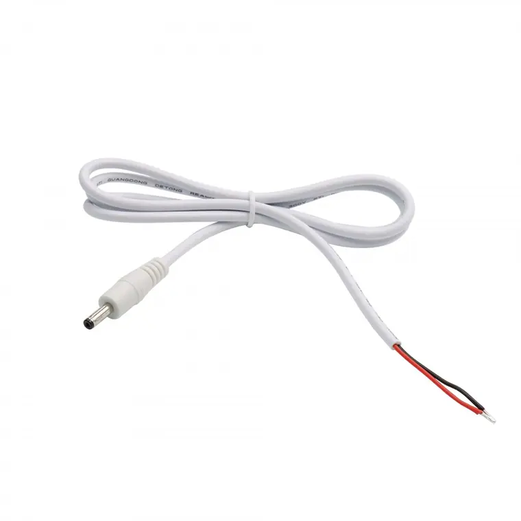 dc3.5*1.35 male to open white cable