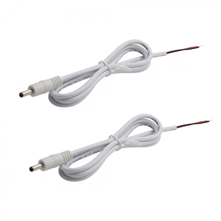 dc3.5*1.35 male to open white cable
