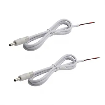 dc3.5*1.35 male to open white cable view 2